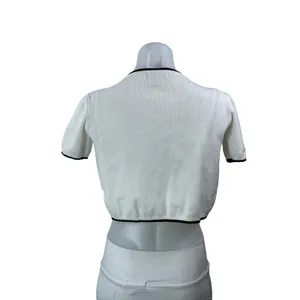 Majorelle Women's White Short Sleeve Cardigan Crop Top 2 Piece Set Size XS thumbnail 3