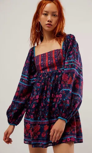 Free People Endless Afternoon Floral Mini Dress XL NWOT thumbnail 1