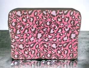 Pink Leopard Animal Print Spotted Full Zip Laptop‎ Case thumbnail 1