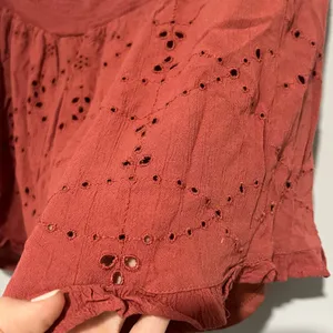 American Eagle red terracotta stretchy pull on shorts thumbnail 6