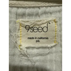 9seed Women Sz S Kaftan Dress White Gauze Cotton Boho Coverup Beach Coastal thumbnail 4