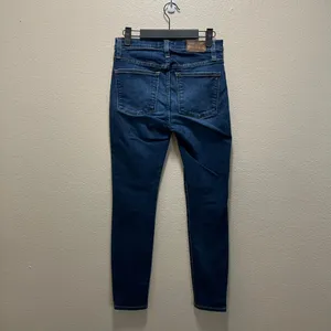 Madewell Skinny Jeans 9" High Rise Blue Denim Dark Wash Button-Fly Sz 26 P thumbnail 4