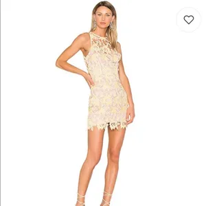 NBD Yellow Lace Mini Dress thumbnail 5
