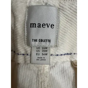 Maeve The Colette Cropped Wide Leg Corduroy Pants Women’s 20W Cream thumbnail 4