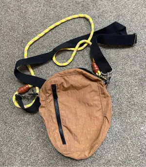BAGGU Sport Crossbody Bag Brown Small Solid Zip Closure Adjustable Strap thumbnail 1