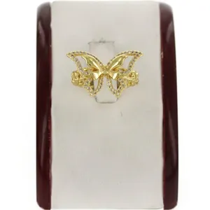 Gold Plated Butterfly Openable Ring thumbnail 1