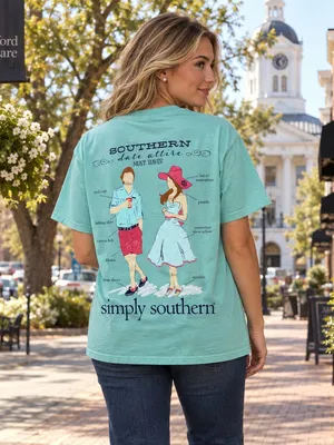 Simply Southern Southern Date Attire Must Haves Mint Graphic T-Shirt M NWT thumbnail 2