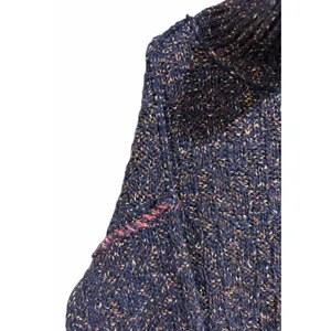 Free People Echo Navy Flecked Oversized Wool Blend Turtleneck Sweater Size‎ Med thumbnail 7