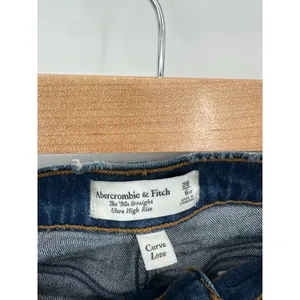Abercrombie & Fitch 90s Straight Ultra High Rise Curve Love‎ Jeans Blue 28 6XS thumbnail 6