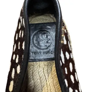 Tory Burch Shoes‎ Womens Size 6 Brown Fur Espadrille Flats Animal Print Casual thumbnail 3