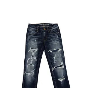 American Eagle Distressed Denim Blue Skinny Jegging Jeans Size 00 thumbnail 5