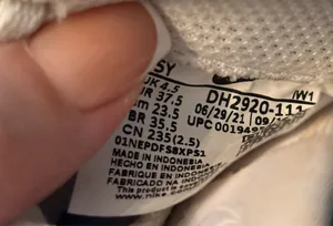 Nike Air Force 1 LE GS 'Triple White' thumbnail 7