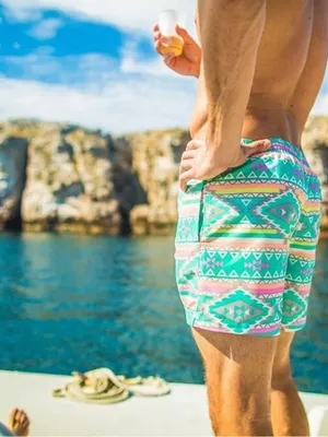 Chubbies Men’s Large Swim Trunks Aztec Print Swimming Board Shorts 5” Inseam thumbnail 10