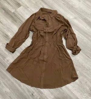Brown Long Sleeve Casual Dress thumbnail 1