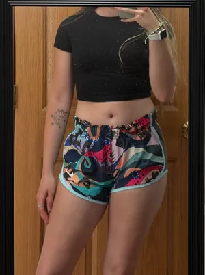 Nike colorful graffiti running shorts  thumbnail 1