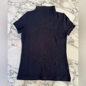 NWT Madewell Black Short-Sleeve Mockneck Tee S Sold Out! thumbnail 7