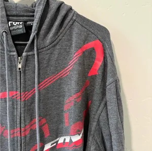 Fox Racing Gray with Red Accent Zip Up Hoodie thumbnail 3