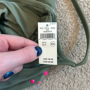 NWT Aerie Cut Out Full Coverage One Piece Swimsuit Olive Fun Beach Surf thumbnail 7
