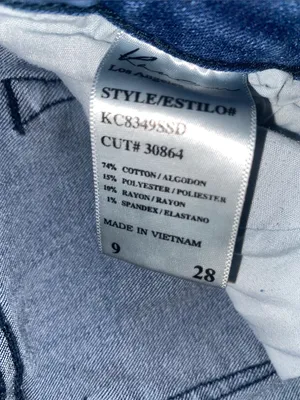 KanCan Medium Blue Distressed Raw Hem Skinny Jeans thumbnail 3