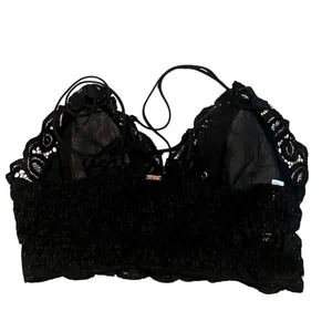Women's Black Lace Bralette M Adjustable Straps Soft Padded Cups thumbnail 9