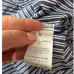 Women's blue white striped Boxer‎ Shorts Relaxed Fit Loungewear Sleepwear size M thumbnail 4
