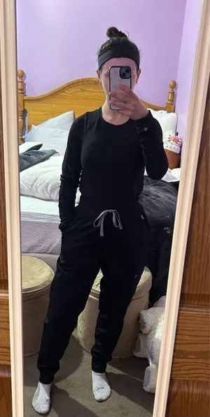 Hanes Black scrub pants thumbnail 1