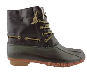 Seven7 Boots Womens 9 Rubber Duck Boots Faux Leather‎ Sheepskin Lining thumbnail 1