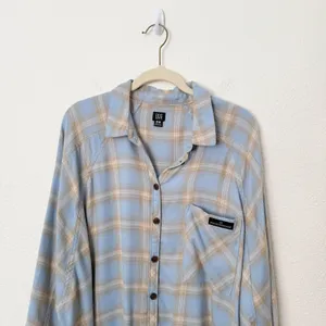 [Urban Outfitters] BDG Brendan Oversized Blue Flannel Plaid Shirt Size Medium M thumbnail 4