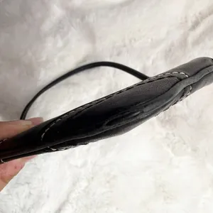y2k COACH Black Leatherware Wristlet thumbnail 4