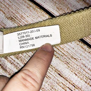 Classic Belt / khaki canvas and Brown belt Size L thumbnail 4