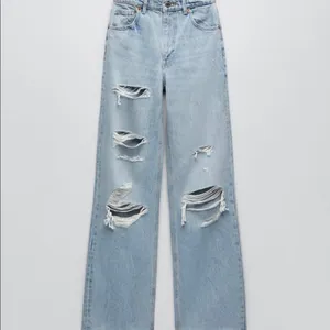 ZARA Ripped Wide Leg Jeans thumbnail 6