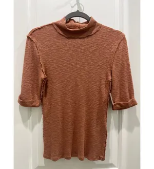 NWT Free People We The Free For Boys 3/4 Sleeves Turtleneck Top Sz S thumbnail 2