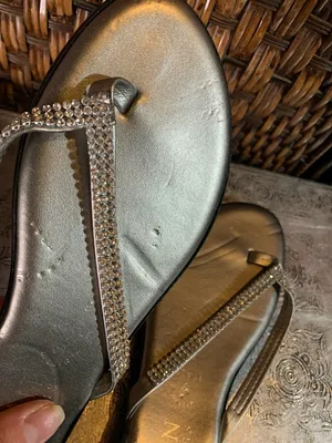 Italian Shoemakers Silver Rhinestone Sandals Size 8 thumbnail 5