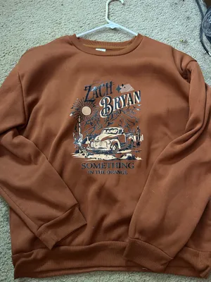 zach bryan crewneck Brown Size M thumbnail 1