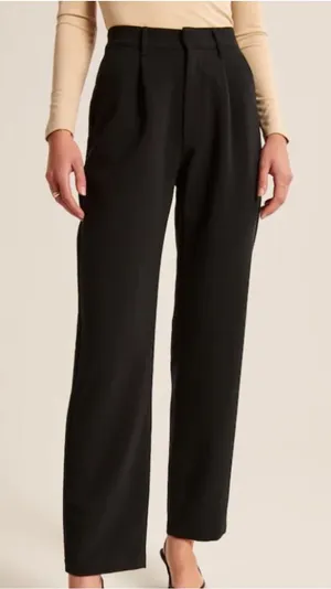 Abercrombie Dad Pant Menswear Black Trouser Pants Medium thumbnail 1