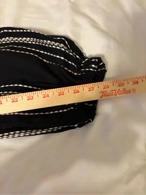 Angie Black Striped Rayon Cargo Jogger Pants Boho Size M thumbnail 5