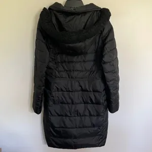 Lauren Ralph Lauren Black Quilted Down Puffer Coat Faux‎ Fur Zip Off Hood Small thumbnail 15