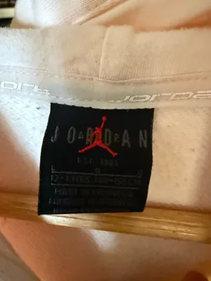 Light pink jordan cropped pullover hoodie thumbnail 5