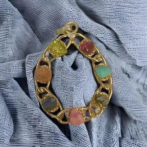 Vintage multi gemstone pendant thumbnail 2