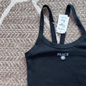 Hippie Rose "Peace" Cropped Tank Sz small thumbnail 2