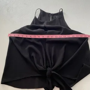 VICI Black Tie Front Halter Top | Chic Sleeveless Blouse Size M thumbnail 4