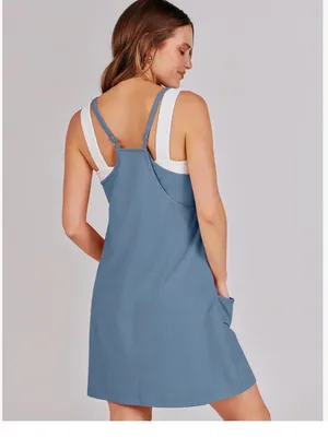 NWT Fashion Sleeveless Athletic mini romper dress with built in shorts size smal thumbnail 2