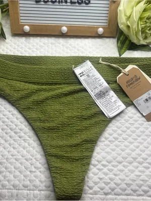 NWT Billa Bong So Dazed High Maya Bikini Bottoms Simply Coverage Green Eyes Larg thumbnail 3
