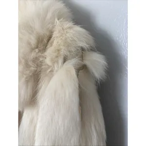 Vintage Cream Genuine Rabbit Fur Jacket Size Small thumbnail 6