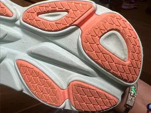 Hoka Women's Running Sneakers in Light Gray, Mint & Coral Accents thumbnail 8