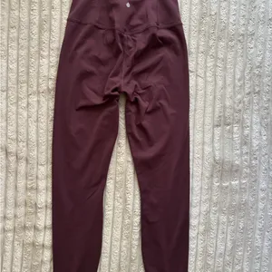 90 Degree by Reflex burgundy high waist leggings thumbnail 3