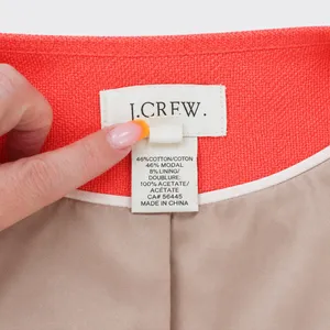 J. Crew Cropped Coral Frayed Tiered Blazer Sz. 2 Prep Business Casual thumbnail 7