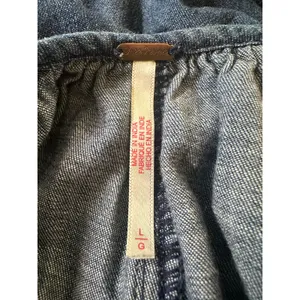 Free People Denim Dreams Midi Maxi Dress in 70s Blue Large Jean Jumper Retro thumbnail 11
