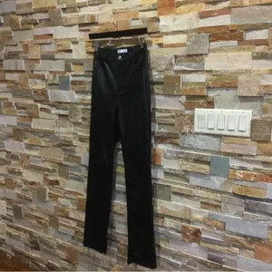Zara‎ Elegant Black Straight Leg Faux Leather pants size 4 Womens thumbnail 2