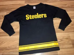 PINK Victoria Secret NFL Pittsburgh Steelers Black Long‎ Sleeve Shirt Women XS thumbnail 1